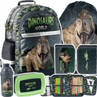 ŠKOLSKÝ BATOH PRE CHLAPECKA S DINOSAUROM DINO REVAČOM + 4 ďalšie produkty